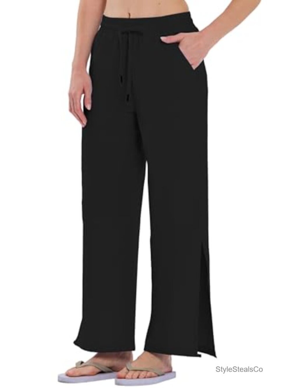 Women's Wide Leg Swim Beach Pants UPF 50+ Lightweight Travel Pants with Pockets